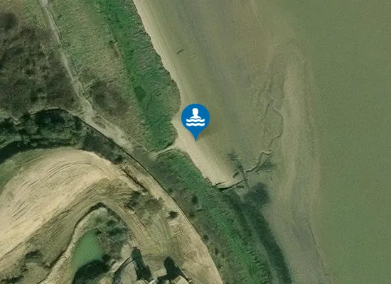 Satellite image of Northfleet Beach