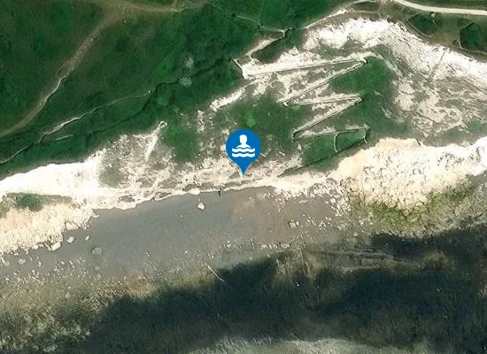 Satellite image of Langdon Beach