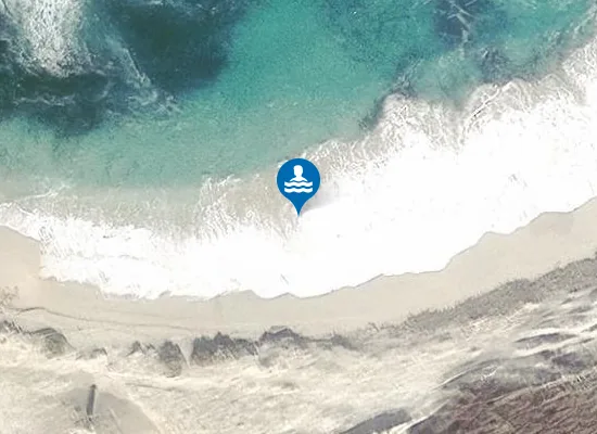 Satellite image of Grobust beach