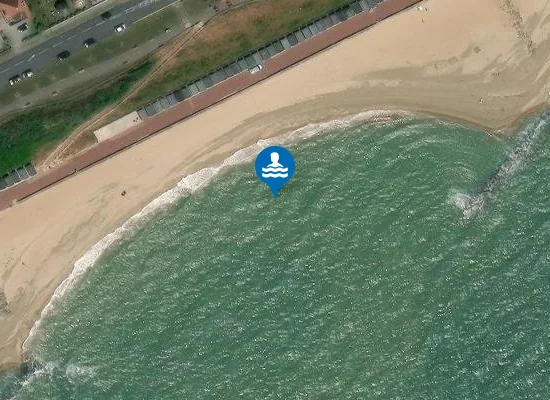 Satellite image of King's Cliff Bay