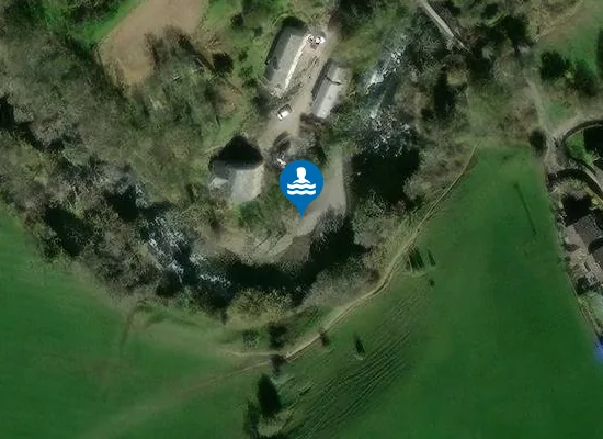 Satellite image of Double Mills Beach