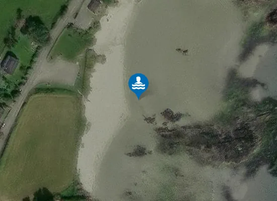 Satellite image of Kilclief Beach