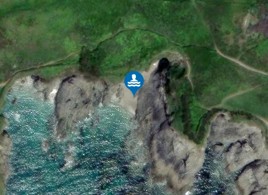 Satellite image of Piskies Cove