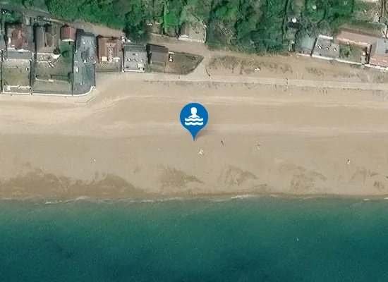 Satellite image of Sandgate Beach