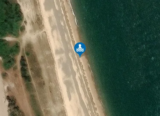 Satellite image of Gunton Sands