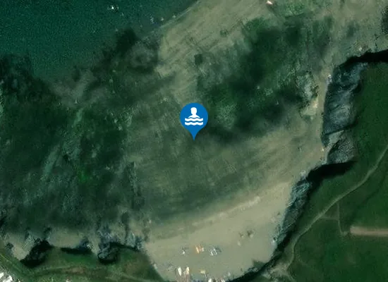 Satellite image of Porthselau Beach
