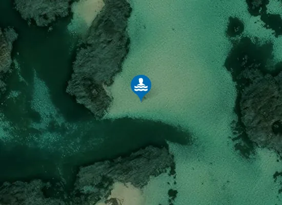 Satellite image of Tràigh Chrògain