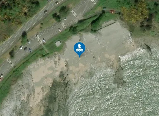 Satellite image of Bracelet Bay Beach