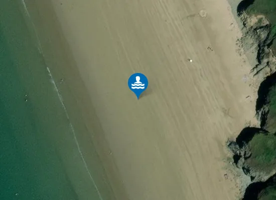 Satellite image of Newgale South