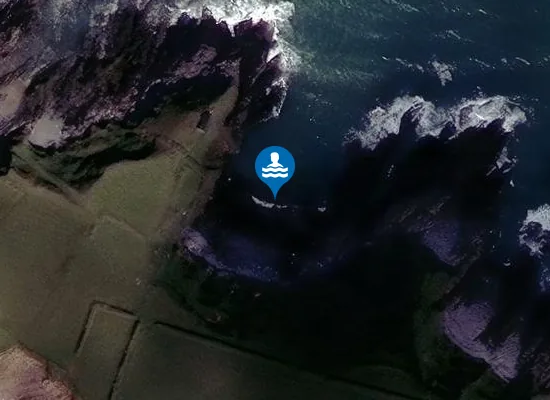 Satellite image of Porth Cychod