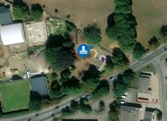 Satellite image of The Leys Park