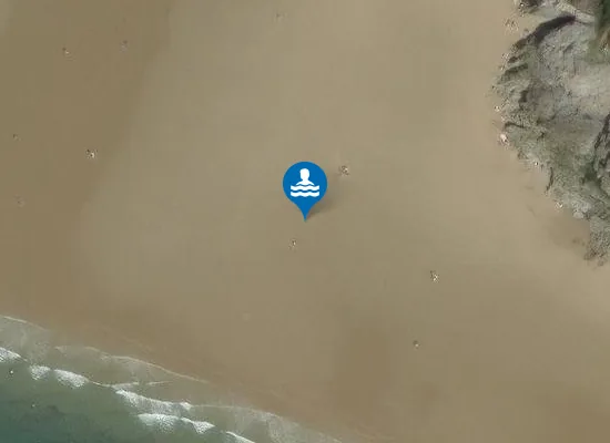 Satellite image of Caswell Bay Beach