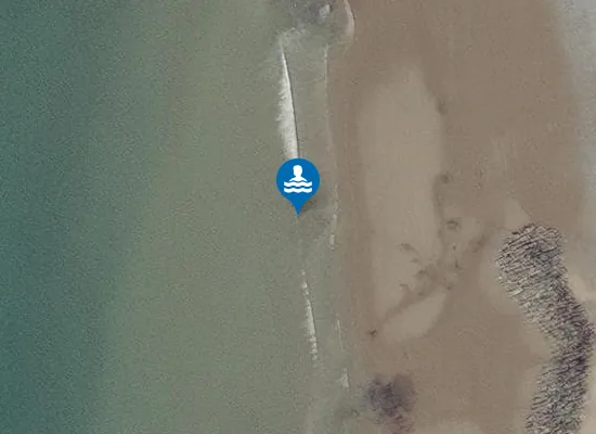 Satellite image of Traeth Ynyslas