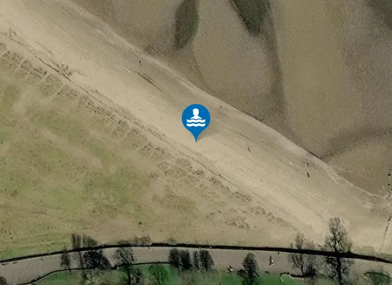 Satellite image of Cramond Foreshore