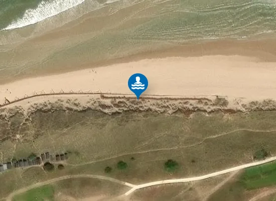 Satellite image of Brancaster Beach