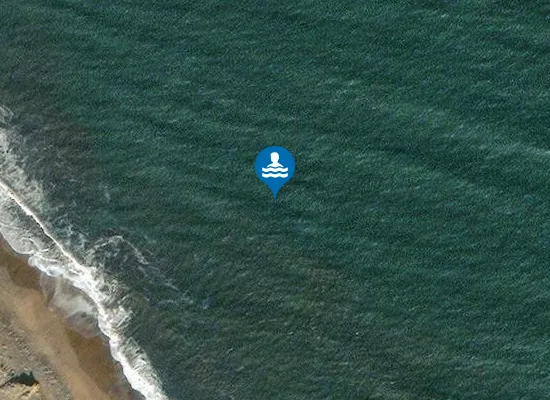 Satellite image of Lyne Sands
