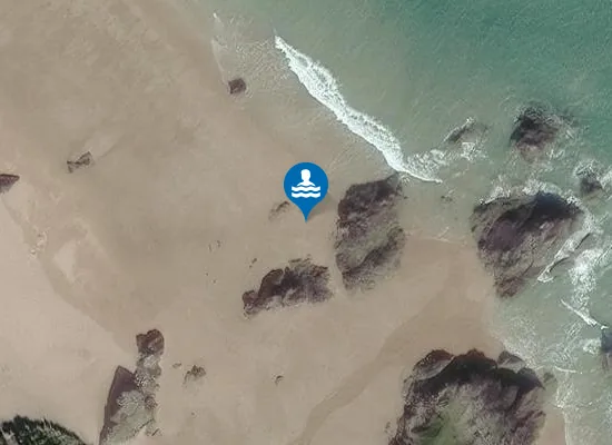 Satellite image of Sango Bay