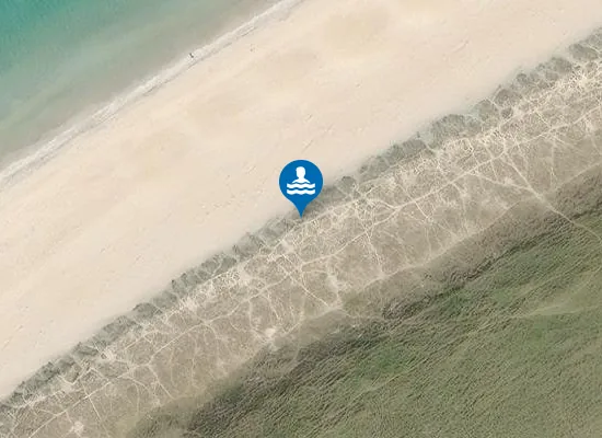 Satellite image of Tràigh Rosamol