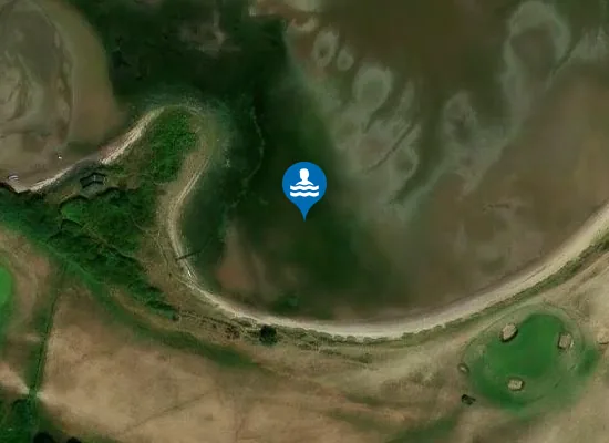 Satellite image of Dawlish Warren Beach