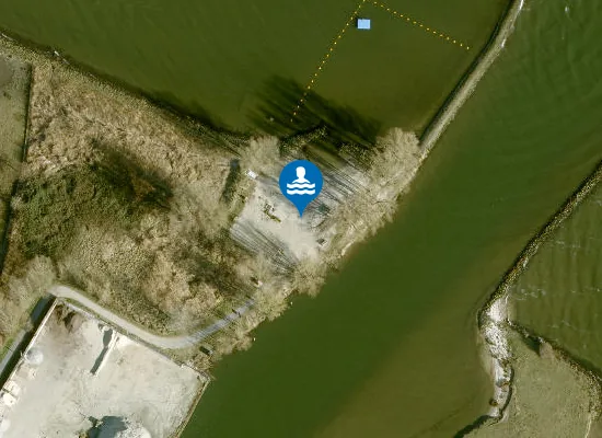 Satellite image of Bommel Beach