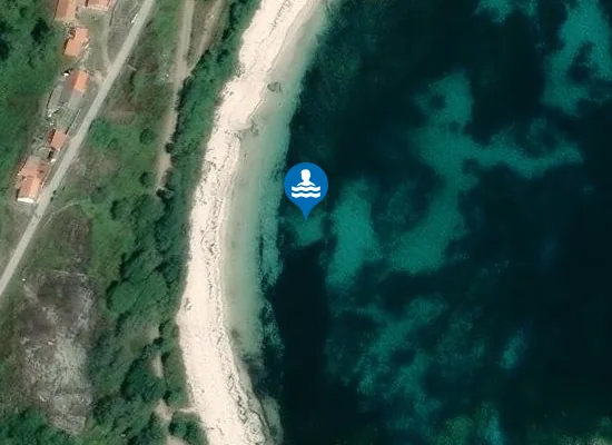 Satellite image of PLAYA AREA DOS CANS (ILLA DE ONS) PM1