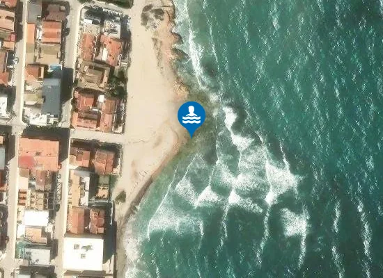 Satellite image of PLAYA DE LAS VILLAS PM1