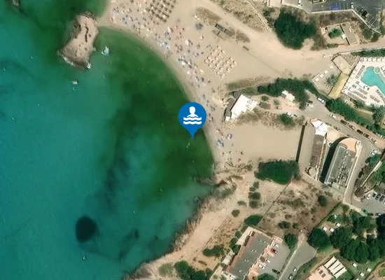 Satellite image of PLAYA CALA TARIDA PM1
