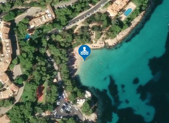 Satellite image of PLAYA CALA COMTESSA (ILLETES) PM1