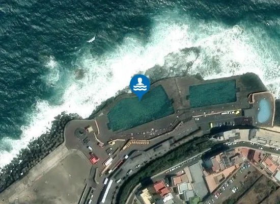 Satellite image of PLAYA PISCINAS NATURALES DE BAJAMAR PM1