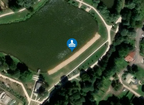 Satellite image of PLAN D'EAU DU NID A LA CAILLE