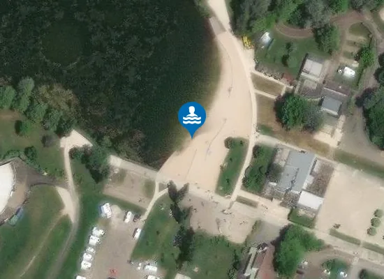 Satellite image of BAIGNADE DU LAC - PLAGE