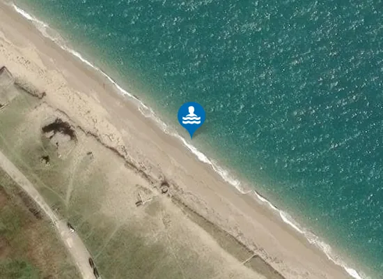 Satellite image of NEVILLE SUR MER Face A la RD 514