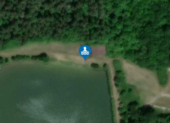 Satellite image of ETANG DU CAMPING LA CROIX DU BOIS SACKER