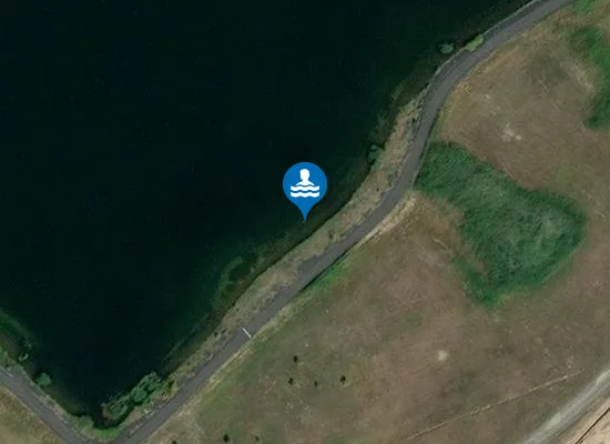 Satellite image of JEZERO MOST - PLÁŽ LEVÁ ČÁST