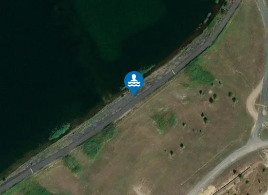 Satellite image of JEZERO MOST - PLÁŽ PRAVÁ ČÁST